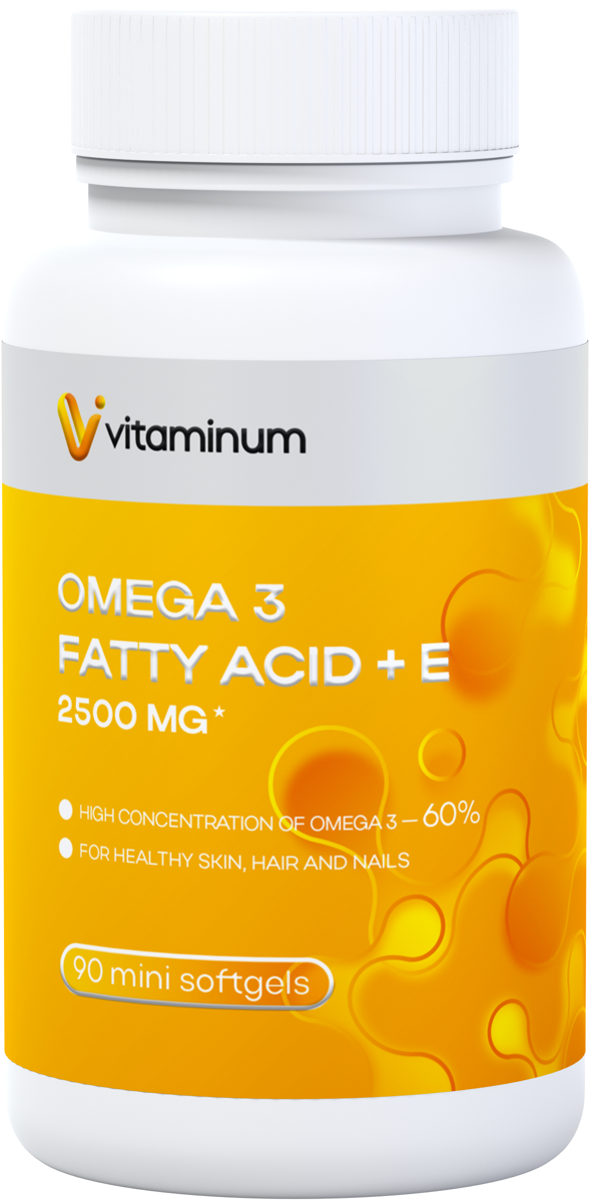  Vitaminum ОМЕГА 3 60% + витамин Е (2500 MG*) 90 капсул 700 мг   в Новочебоксарске