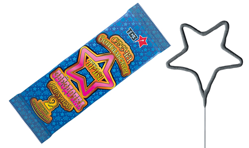  Бенгальские свечи фигурные 2 шт "Звездочка"  в Новочебоксарске